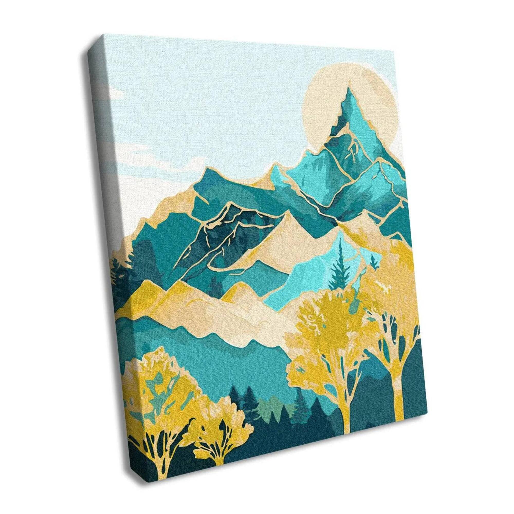 Ideyka Mountain Peaks Painting by Numbers Kit